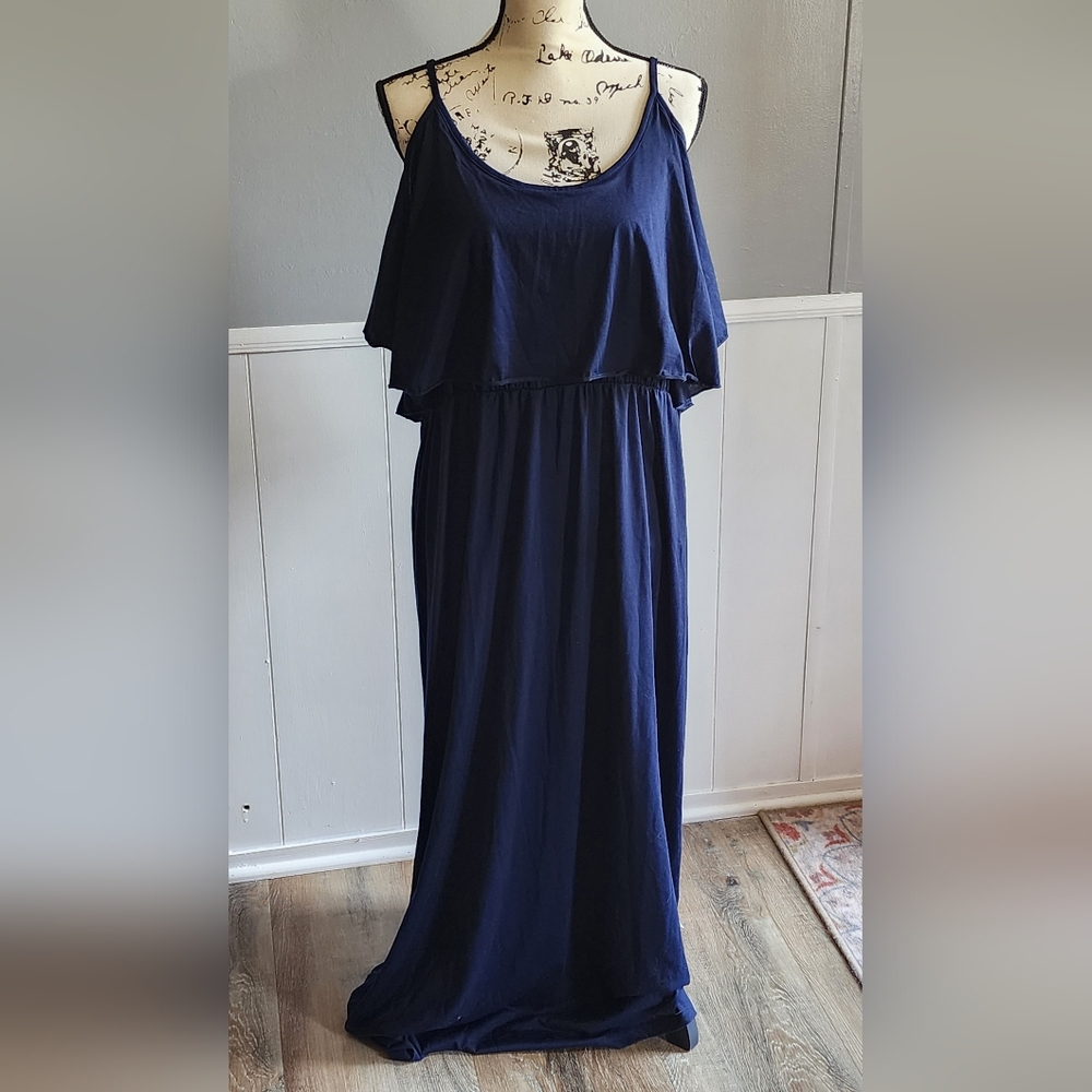 The Chic Petunia Dark Blue Maxi Dress 2xl